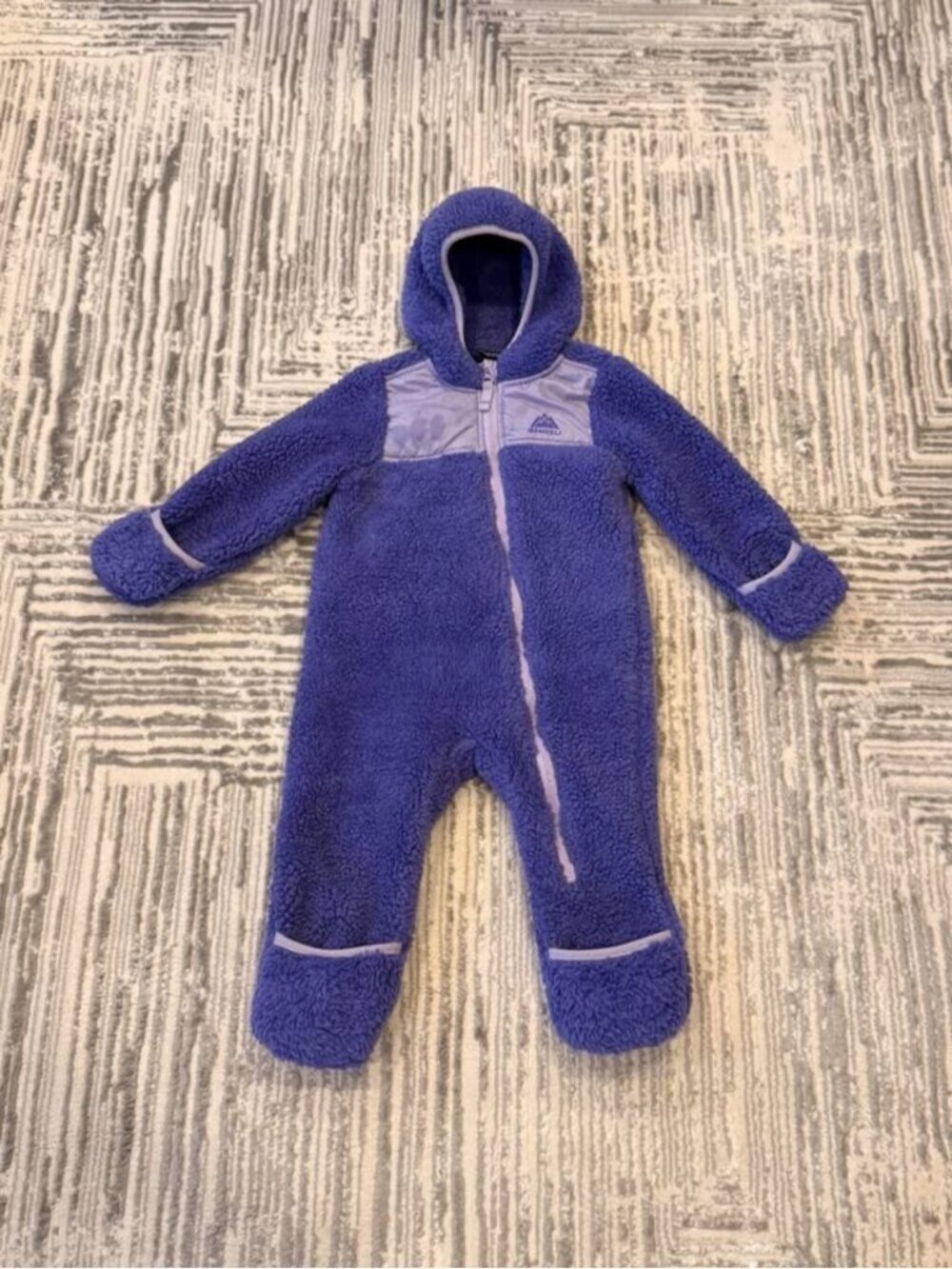 SNOZU infant girls size 18 months purple Sherpa THICK & WARM 1pc. Bunting coat